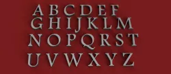 ANDALUS  Font uppercase and lowercase 3D Letters STL FILE 3D print model