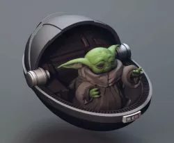 Baby Yoda - Sleeping on Floating Pod - Fan Art 3D print model