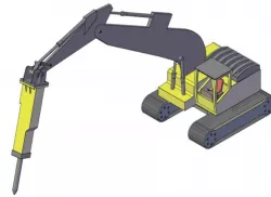 Backhoe hammer 3D print model
