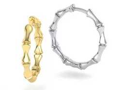 Bamboo Hoop Earrings 3dmodel  3D print model