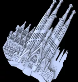bas relief barselona 3D print model