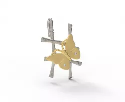 batterfly pendant 3D print model