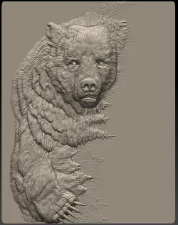 Bear -relief -3D Print 3D print model