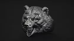 Bear ring STL OBJ 3d model for 3d printing 3D print model