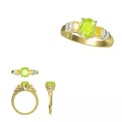 Best color stone rings 3d jewelry files for sale 3D print model