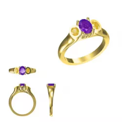 Best color stone rings jewelers file set 3D print model