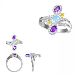 Best color stone rings wax files jewelry 3D print model