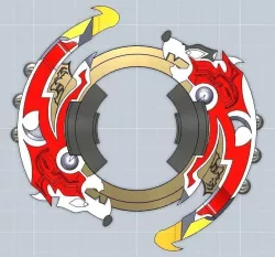 Beyblade Attack ring- Driger GT Free 3D print model