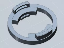 Beyblade attack ring template Free 3D print model