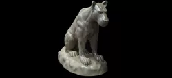 Big Cat Statue 3D print model
