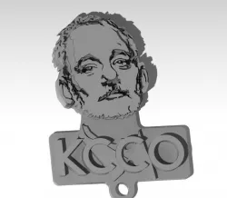 Bill Murray - BFM - KCCO - theChive - Keychain Free 3D print model