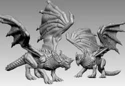 blue dragon dnd 3D print model
