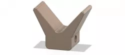  Bow stop yacht roller boat trailer 2 Inch for 3d print cnc 3D print model