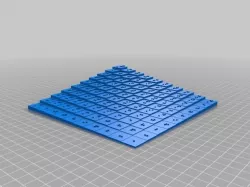 Braille multiplication table 10x10 Free 3D print model