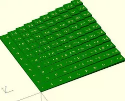 Braille optimized multiplication table Free 3D print model