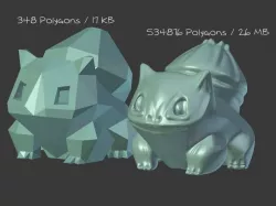 Bulbasaur Deluxe 26MB Free 3D print model