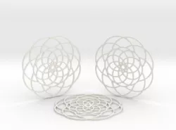 Camellia Coasters 3D print model