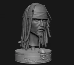 captain Jack Sparrow pirate 3D print model
