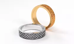 celtic knot wedding  gold ring 3D print model