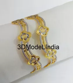 cnc machine cutting design gold Bangle  3D print model