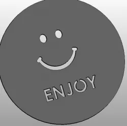 Coffee Stencil - smile Free 3D print model
