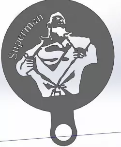 Coffee Stencil - Superman Free 3D print model