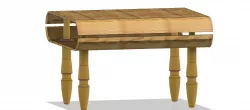 coffee table footrest bench 3d print and cnc 3D print model