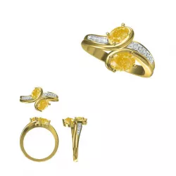 Color stonerings sets cad cam jewelry 3D print model