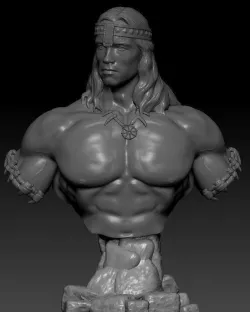 Conan bust Remix 3D print model