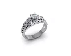 Copy engagement ring of Ayala jewelry 3D print model