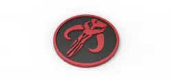 Cosplay 3D printable Mandalorian logo 3D print model
