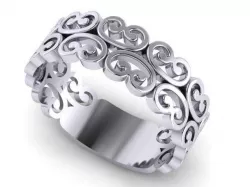 Cut out patterned ring 3D print model