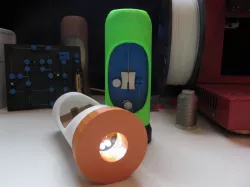 Cutaway LED Flashlight solder-free Free 3D print model