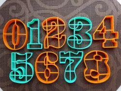 Cutters for cookie Numbers  3D print model