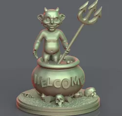 Devil in the cauldron stl 3D print model
