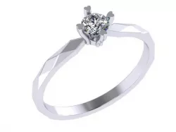Diamond classic ring  3D print model