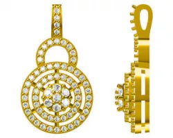 Diamond necklace pendant  jewelry CAD files for sale 3D print model