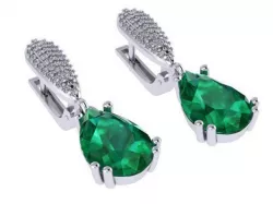 Diamond pear earrings  3D print model