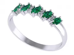 Diamond ring with marquise  3D print model