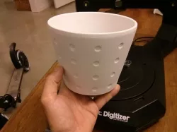 Digitized dimpled flower pot  Free 3D print model