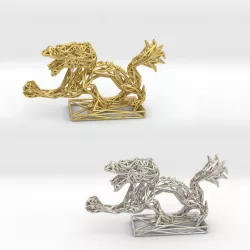 Dragon With Icosahedron 3D print model