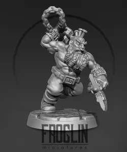 Dwarf berserker goblin bane 3D print model