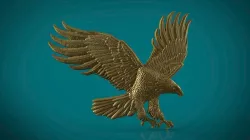 Eagle 3d stl model for cnc and  3D print model