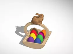 Easter egg basket Free 3D print model