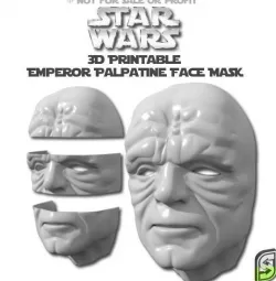 Emperor Palpatine Face Mask Free 3D print model