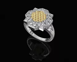 Fancy Ring with texture  3D print model