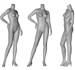 fashion female mannequin stand position no head 3d print model 3D print model