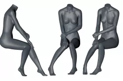female mannequin no head sit position 3d print model 3D print model