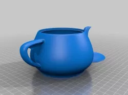 FFF 3D-printable Utah Teapot with separate lid Free 3D print model