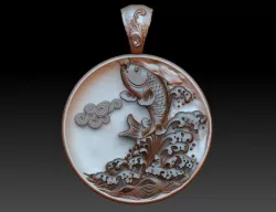 fish pendant 3D print model